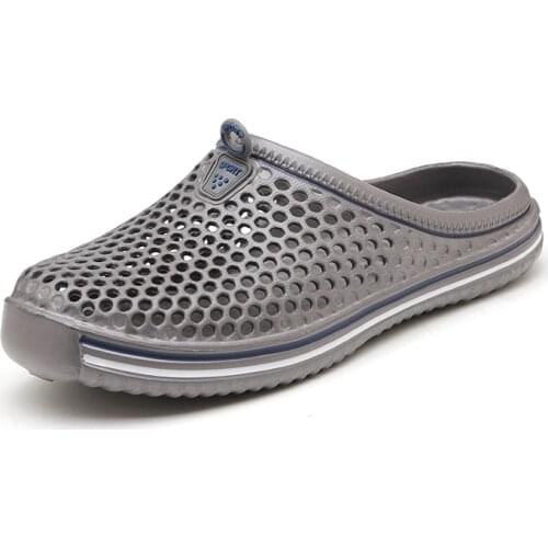 Summer YXYT Men Sandals Unisex Cutout Hole Shoes Casual Beach Slides Soft Cozy Flats Slip On Shoes Fashion Foam Runner