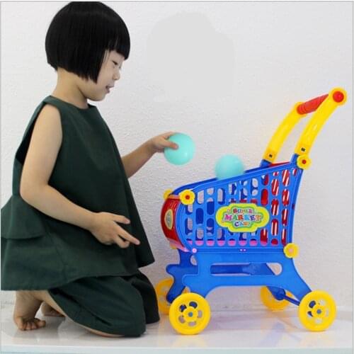 Assembled Supermarket Shopping Cart Playset for 80cm Baby Dolls Kids Toys Gift