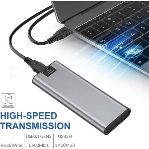 High Quality M.2 to USB-C Mobile Hard Disk Box Portable Durable M.2 NGFF SSD Enclosure Hard Disk Cases For Windows 98/SE/ME/2000