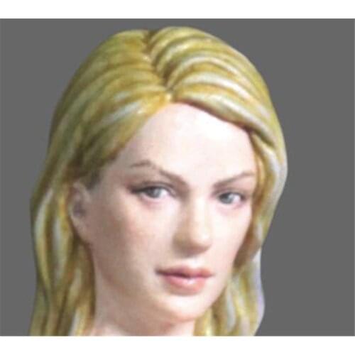 Yellow Hair Beautiful Girl Resin Figure 1/35 Scale Model Figure Resin Kit Colorless Self-Assembled Toy