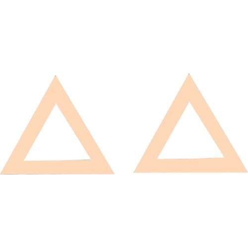 Fashion Female Stainless Steel Golden Hollow Triangle Stud Earrings Cute Mini Geometry Earring For Girls Minimalist Jewelry