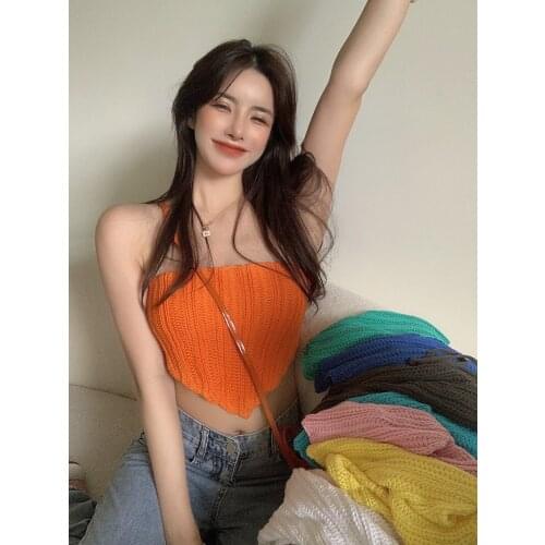 Lingerie summer sexy outer wear beautiful back Strapless breast Wrap Top bottoming off shoulder womens short knitted bra