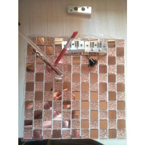 1box 11 pieces Pink color Glass Tile Mosaic Kitchen backsplash-Mardi Gras Carnival 12"x12" sheet glass mosaic tile backsplash