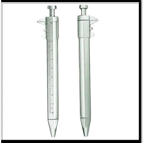 1pcs Plastic Multifunction 0.1mm Pen Roller Ballpoint Ruler Measuring Writing Instrument Stationery Ruler Pen for School