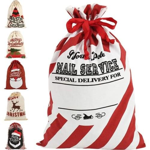 2020 New Christmas Gift Bags Drawstring Kids Toy Storage Bag Children Room Santa Claus Bag Candy Bag Christmas Decorations