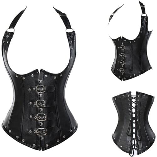 2020 New Steampunk Corset Gothic Bustier Boned Overbust Dress Underbust burlesque Top Plus Size 6Xl Tummy Slimming Clothes