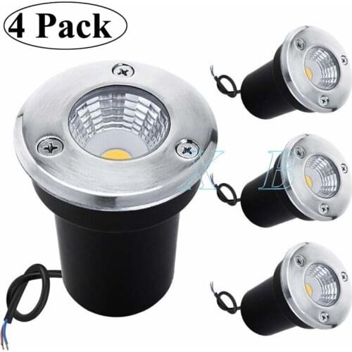 4 Pack IP68 Waterproof LED underground Light 5W 10W 15W Outdoor Ground Garden Path Floor Buried Yard Spot Landscape 110V220V 12V