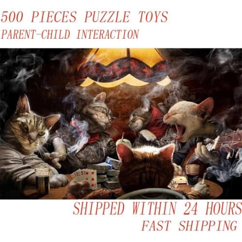 500 Pieces Highly Difficult Adult Puzzles Mini Jigsaw Puzzles Paper Assembling Picture Landscape Oil Painting Animal Kids Puzzle