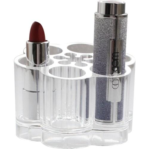 6 Slots Flower Shape Storage Box Acrylic Case Crafts Organizer reusable high quality makeup jewelry Cases