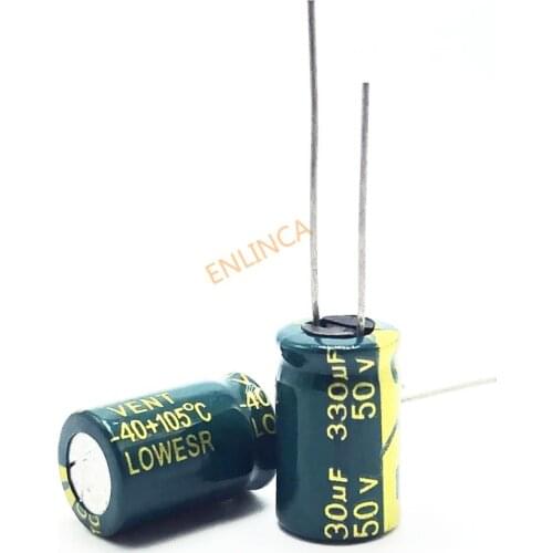 50V 330UF 10*17 high frequency low impedance aluminum electrolytic capacitor 330uf 50v 20