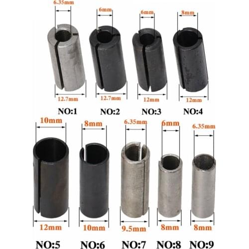 1PC CNC Router Bit High Precision Adapter Collet Milling Cutter Tool Adapters Holder 6mm 6.35mm 8mm 10mm 12mm 12.7mm