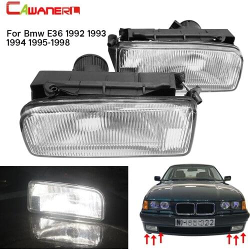 Cawanerl 2 X Car Fog Light Lampshade + H1 100W Halogen Bulb White 12V For BMW E36 3 Series 1992 1993 1994 1995 1996 1997 1998