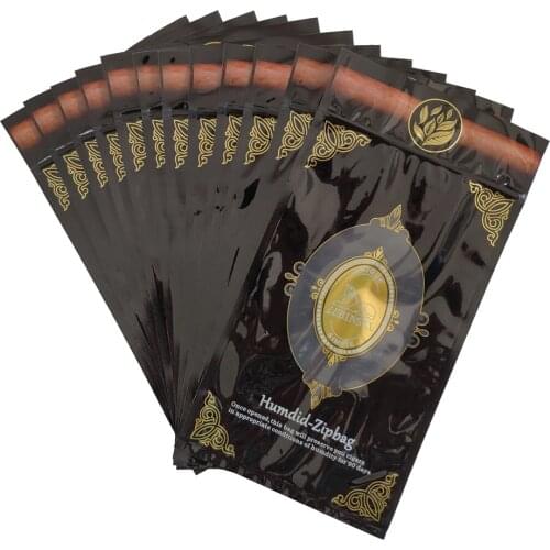 LUBINSKI Pack of 12 Cigar Case Travel Humidor Bag Humidifier/Dehumidifier, Resealable and Reusable Humidor Bag for Cigars