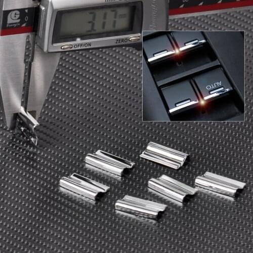DWCX 7Pcs Chrome Door Window Switch Lift Button Cover Trim For Honda CR-V Vezel Accord City Civic Odyssey