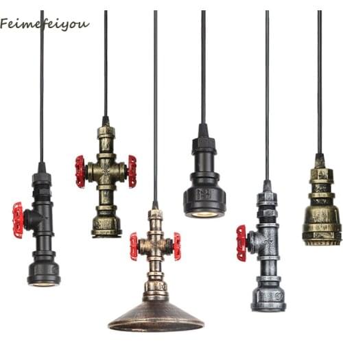 Feimefeiyou Postmodern single head simple nostalgic personality bar staircase aisle decoration wrought iron pipe spotlight
