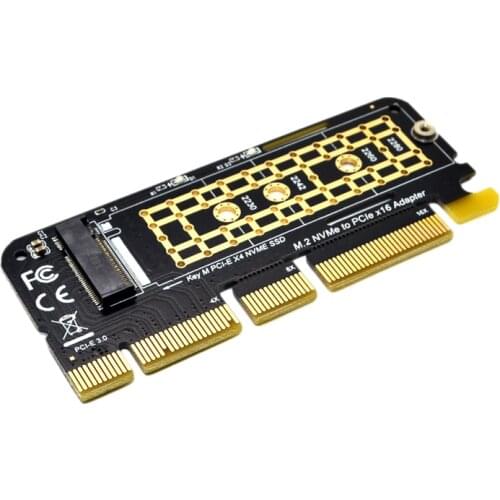 M.2 NVMe SSD To PCI-E X16 Converter Card NGFF M-Key M.2 PCIe PCI-Express X4/X8/X16 HDD Hard Drive Solid State Disk Adapter Card