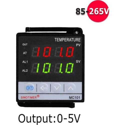 85~265VAC PT100 K Thermocouple Input 0-5V Analog Output Digital PID thermostat Temperature Controller with Alarm