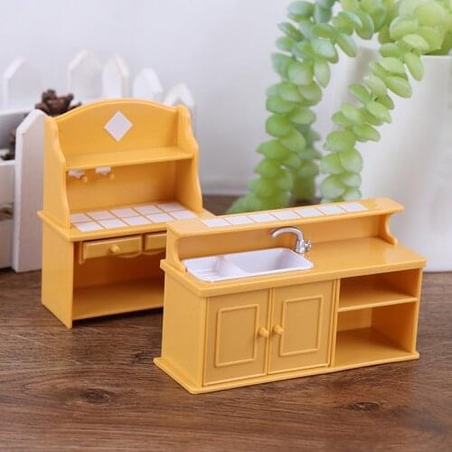 New 1/12 Dollhouse Miniature Plastic Kitchen Furniture Dolls House Accessories