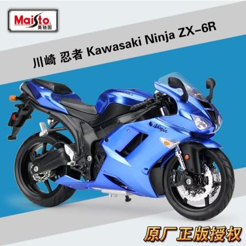 Maisto 1:12 Kawasaki Ninja ZX-6R Blue Diecast Alloy Motorcycle Model Toy