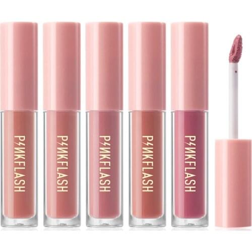 PF-L01 Matte Lip Glaze Velvety Smoothed Lipstick Nonstick Cup Girl Student Enamel Lipstick Set Matte Lip Glaze