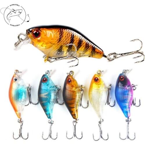 4g/4cm Artificial Crank Wobblers Freshwater Plastic Fishing Bait 3D Eyes Anti-Corrosion High Quality Fishing Lure Hard Bait