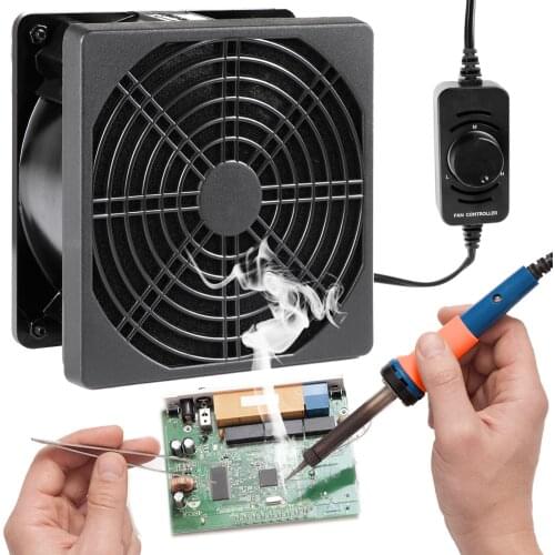 115V Solder Smoker Absorber Remover Fume Extractor Smoke Prevention DIY Working Cooling Fan Soldering with spare Carbon filter