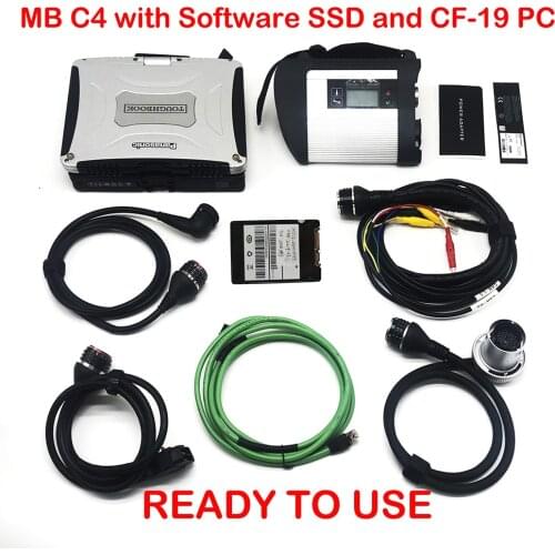 Full chip mb star diagnosis c4 full software 2021.03 version mb star c4 plus CF19 Laptop pre-installation fully ready to use