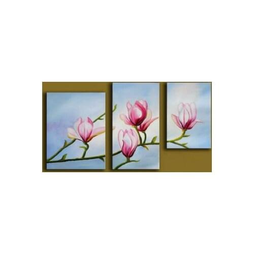 Hand Painted Oil Painting Magnolia In The Spring-Modern Oil Painting On Canvas Art Wall Decor-Floral Oil Painting Wall Art