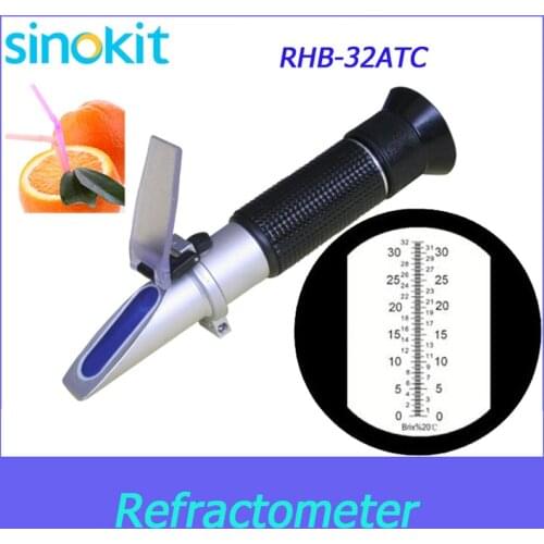 CE Certification Handheld Brix 0 to 32% ATC (Black) Refractometer RHB-32ATC