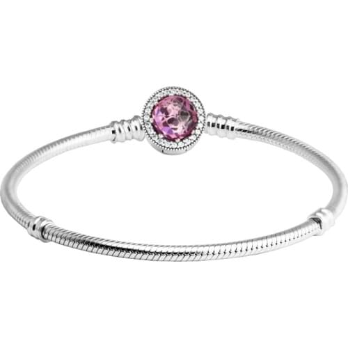 Radiant Hearts Clasp Bracelets with Pink & Clear CZ 100% Authentic 925 Sterling-Silver-Jewelry Free Shipping