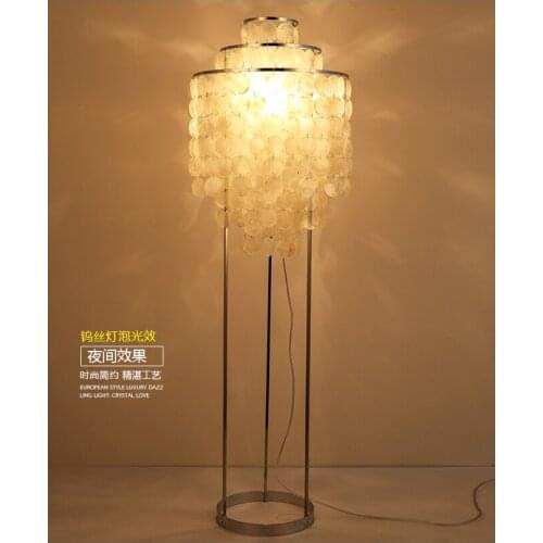 Modern Nordic Natural shells floor lamp Bedroom dining room standing Shell lamps