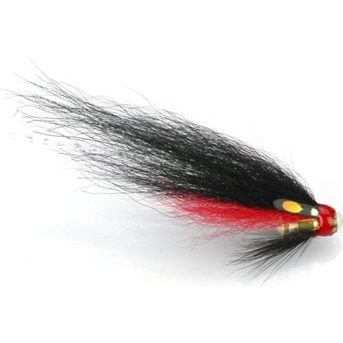 Fat Back Black Loop Bottle Tube Fly Salmon Sea Trout Flies (8-pack)