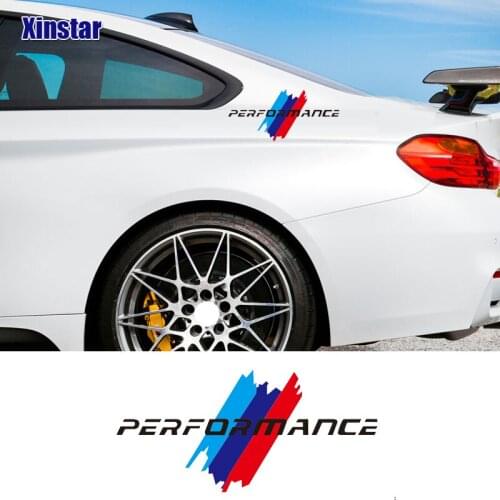 2pcs kk M perfermance car side body decoration sticker for BMW E46 E60 E90 F10 F20 F30 M1 M2 M3 M4 M5 M6 X1 X3 X5 X6 GT Z4