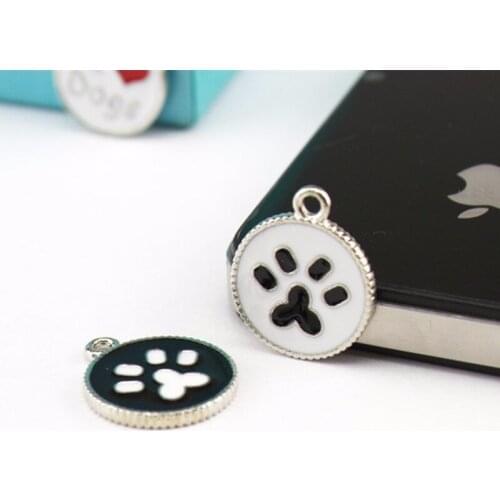 5PCS/LOT Double sided Feet pendant Bag Charm dog tag DIY accessories Necklace Pendant Gifts For Women