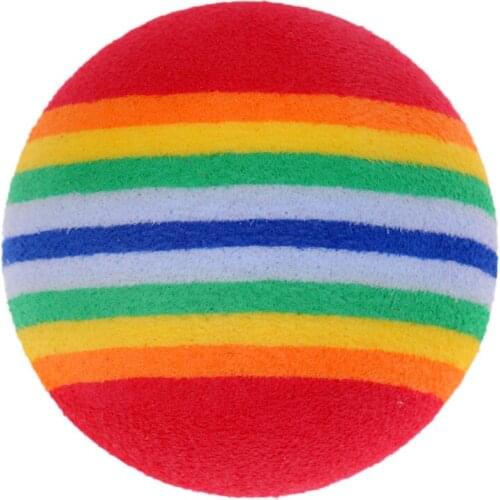 6 Pieces Ultralight Soft Foam Rainbow Indoor Practice Ball Golf Training Balls Training Aids