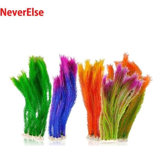Aquarium Underwater Plant Grass 11kinds Artificial Fish Tank Decoration 35/45cm High Green Water Grass Flower Landscape Ornament