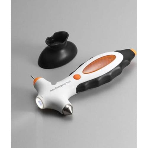 Car Safety Escape Hammer Automotive Standing Aid Car Assist Exit Portable Support Handle With LED Light, Seat Belt Cutter