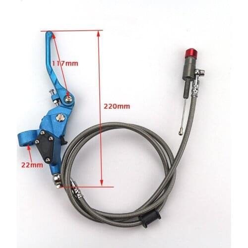 Free shopping blue Hydraulic clutch kit lever master cylinder & clutch& liquid hose cable for Off road Motorcycle Pit Dirt Bike