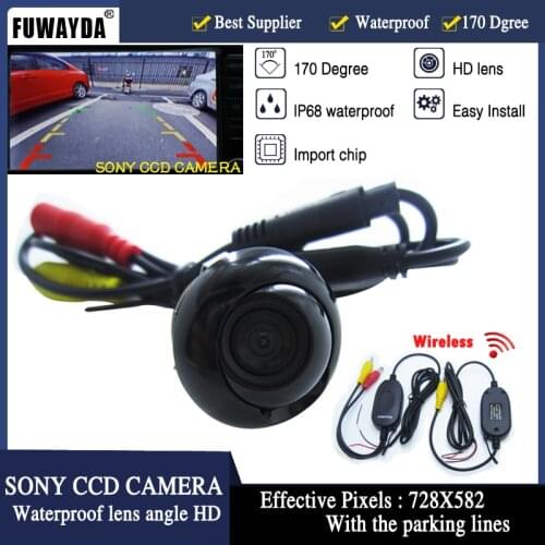 FUWAYDA Wireless SONY CCD Chip car rear view camera front/side view for 360 degree Rotation Panoramic Universal camera
