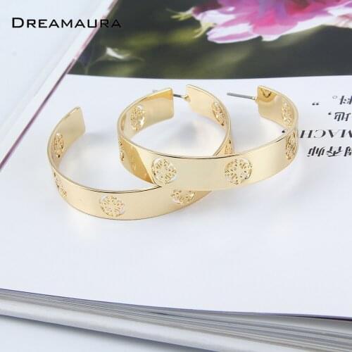 Женские золотые серьги DREAMAURA China At AliExpress