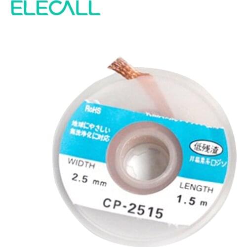 ELECALL The Best BGA Desoldering Braid Solder Wire CP-2515 2.5mm Suction-line 1.5m Length Wick/Soldering Accessory