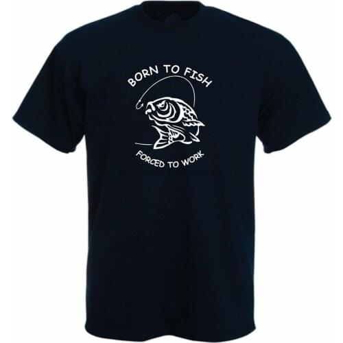 Born To Fish T-Shirt Funny Fishing Tshirt Carp Angling T Shirt Sizes S-Xxl Harajuku Tee Shirt
