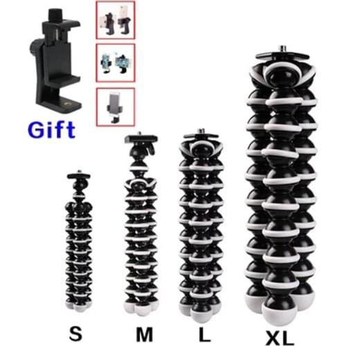 Mini Octopus Tripod Holder Mobile Phone Tripod flexible Gorillapod For Canon sony Fujifilm nikon phone Gopro SLR Camera DV black