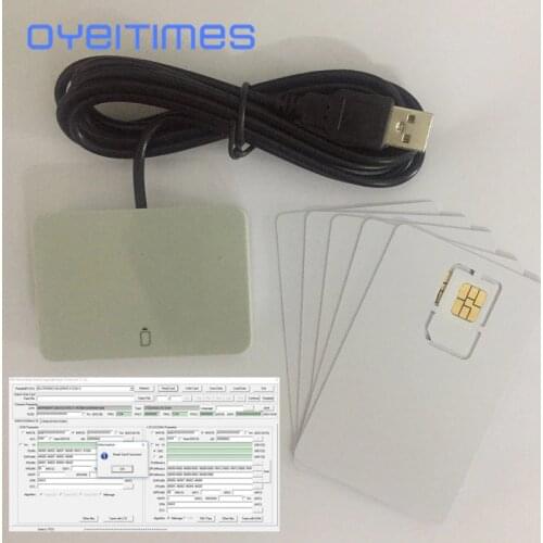 OYEITIMES 4G LTE SIM Card Reader Writer Programmer With 5PCS LTE Test SIM Card 1PC SIM Card Software XOR Milenage Free Shipping