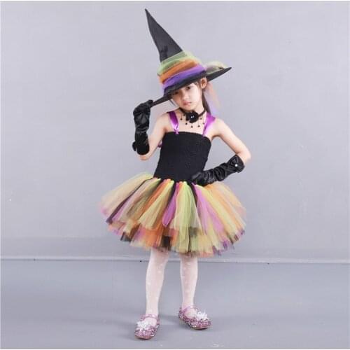 Halloween Girls Princess Dresses for 1-14T Children Kids Halloween Cosplay Costume Role-play Clothing Party Tutu Dress for Girls