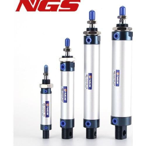 MAL Single Piston Double Acting Mini Pneumatic Air Cylinder Bore 16/20/25/32/40/50mm Stroke 50/75/100mm 150/200 300mm