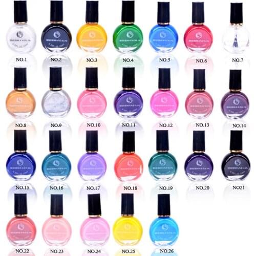 Polish printing stamp dedicated authentic Sticker Nail art Printing nail polish oil nail stamping 26 color for choose