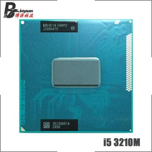 Intel Core i5-3210M i5 3210M SR0MZ 2.5 GHz Dual-Core Quad-Thread CPU Processor 3M 35W Socket G2 / rPGA988B
