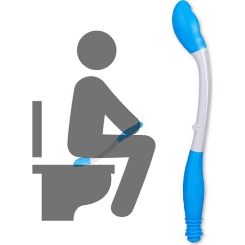 Long Handle Dressing Stick Reach Comfort Bottom Wiper Self Wipe Assist Holder Toilet Paper Tissue Grip Self Wipe Aid Motion