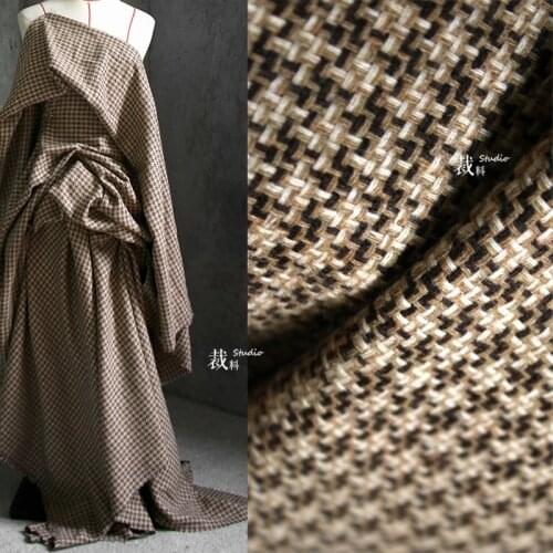 Wool woven texture autumn winter coat clothing designer original fabrics for patchwork